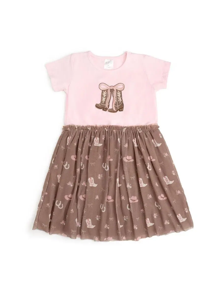 Платье с коротким рукавом Howdy Darling Western Sweet Wink — изображение 1 из 7, розовый