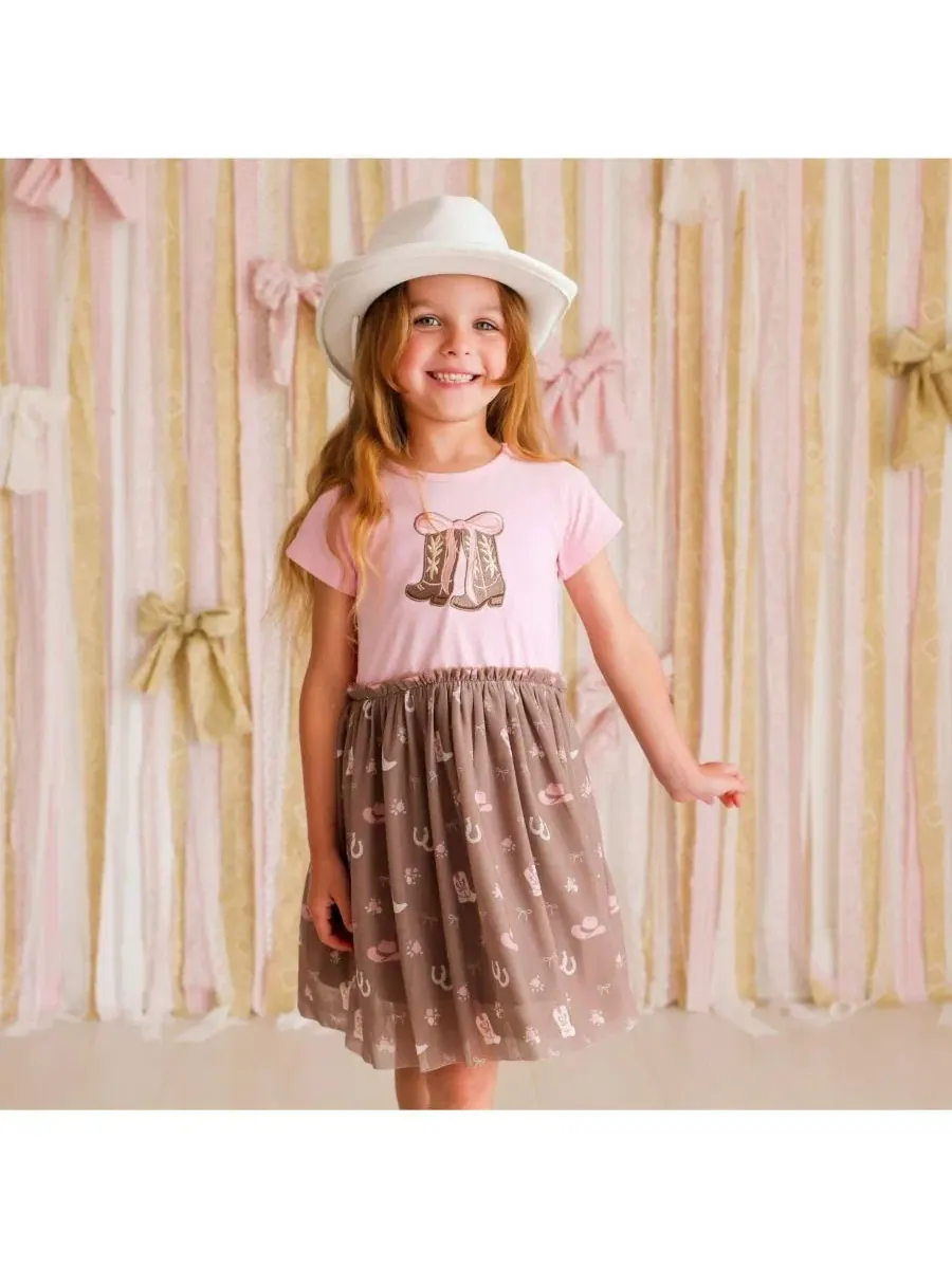 Платье с коротким рукавом Howdy Darling Western Sweet Wink — изображение 2 из 7, розовый