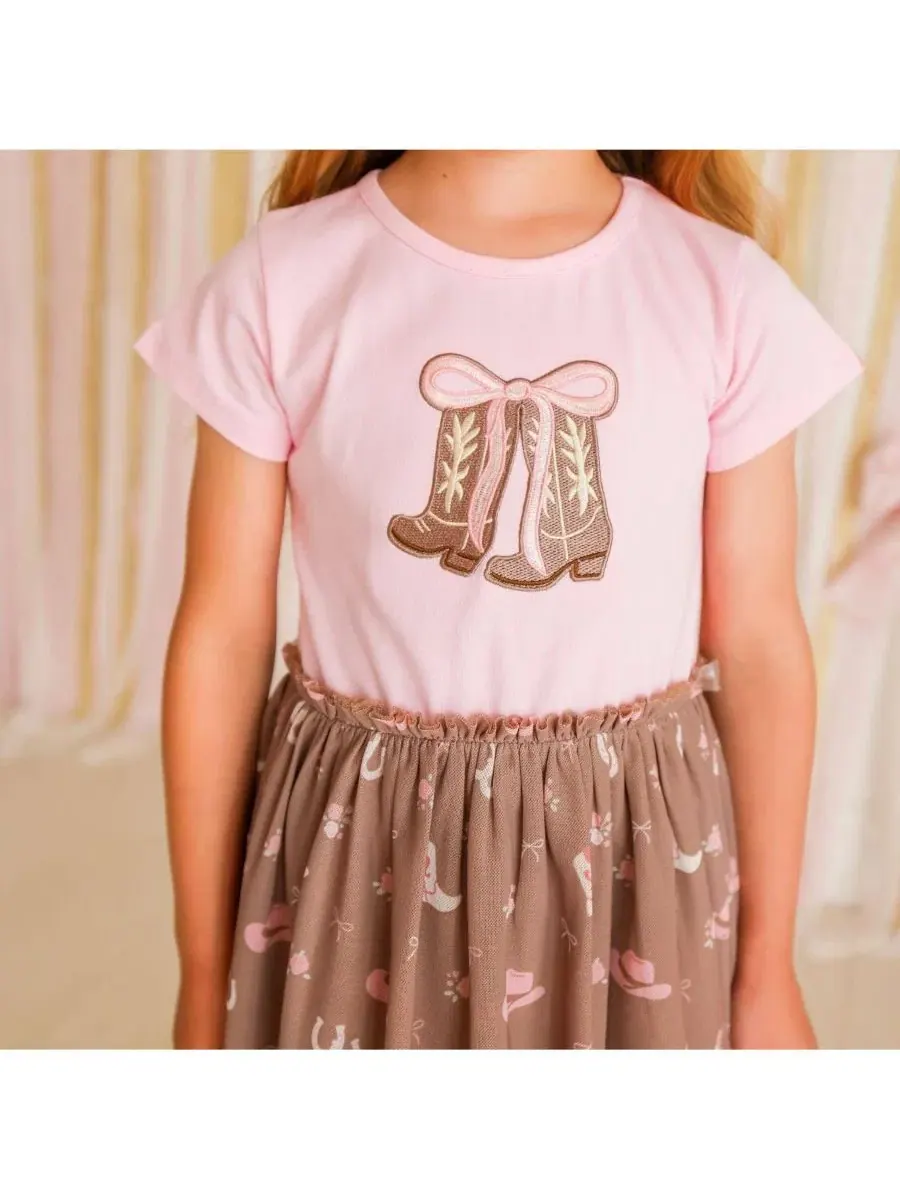 Платье с коротким рукавом Howdy Darling Western Sweet Wink — изображение 3 из 7, розовый