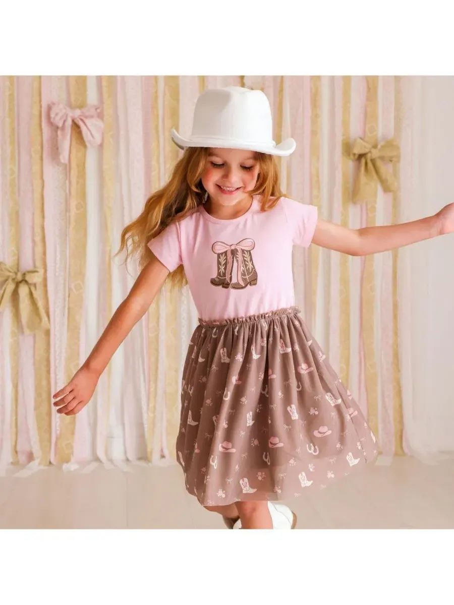 Платье с коротким рукавом Howdy Darling Western Sweet Wink — изображение 5 из 7, розовый