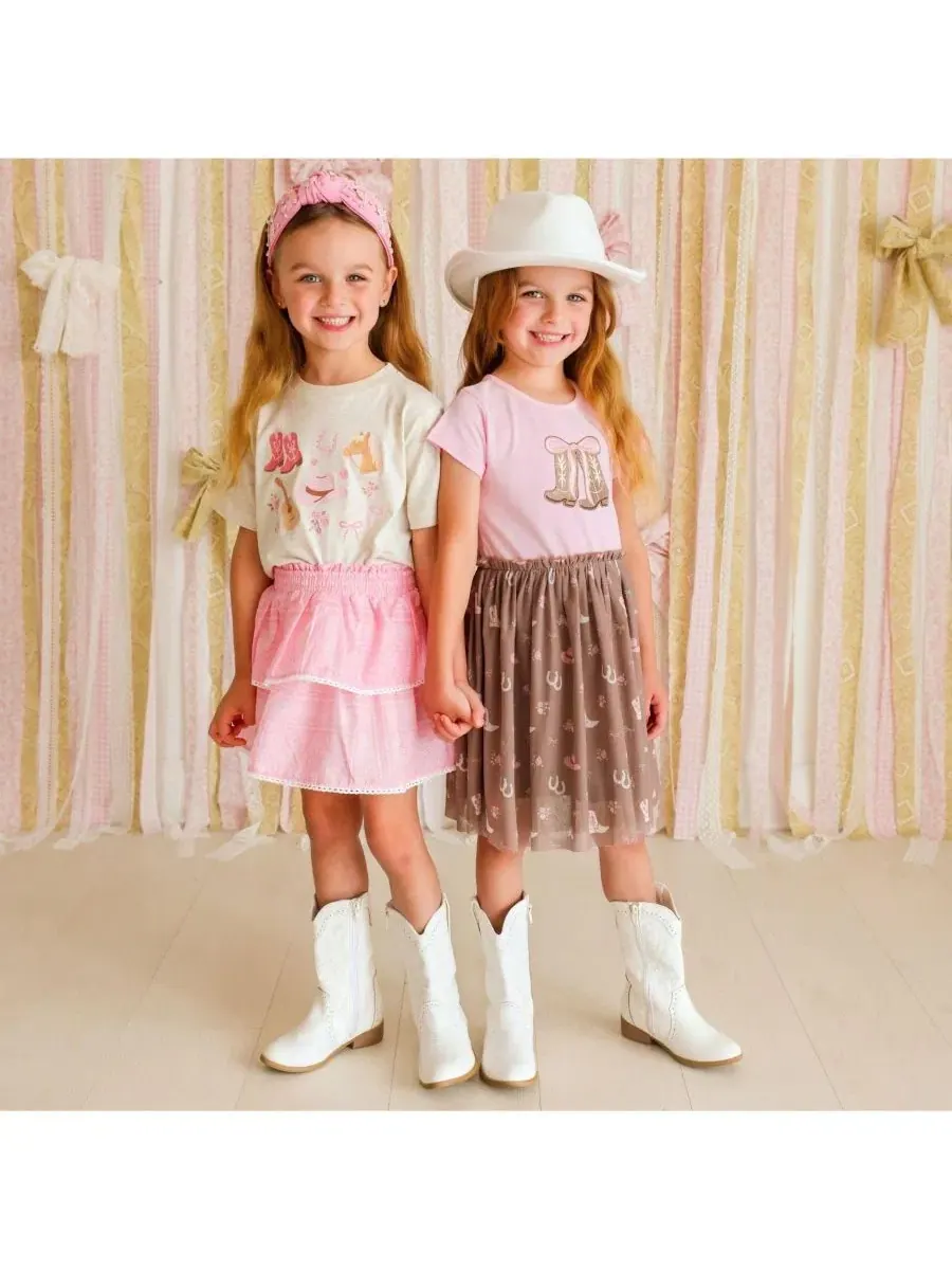 Платье с коротким рукавом Howdy Darling Western Sweet Wink — изображение 6 из 7, розовый
