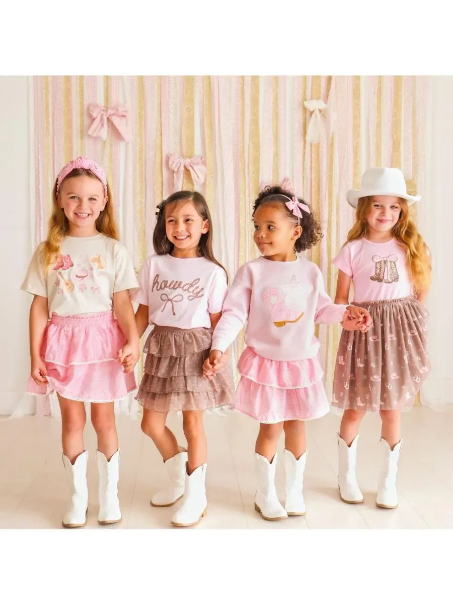 Платье с коротким рукавом Howdy Darling Western Sweet Wink — изображение 7 из 7, розовый
