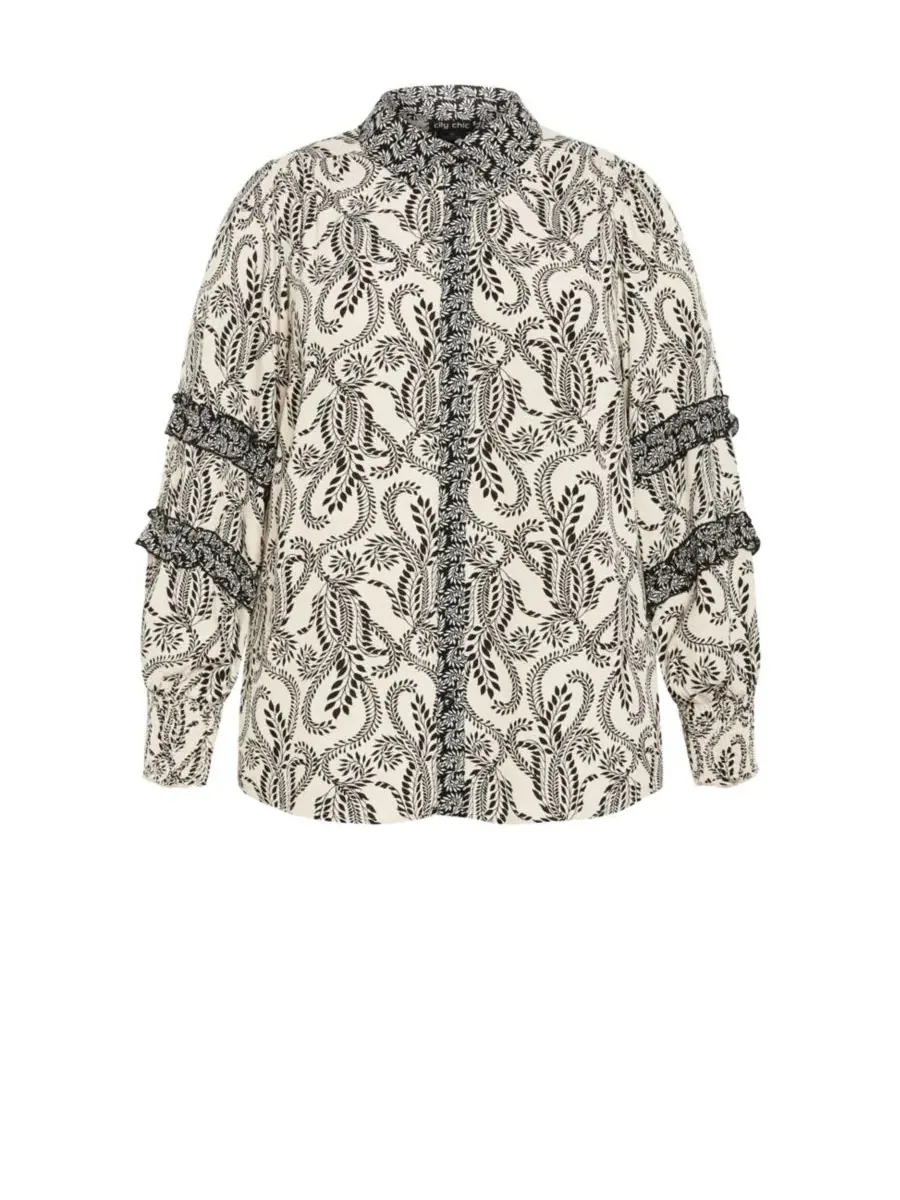 Блузка с воротником и длинным рукавом Dreamweaver Shirt CITY CHIC — изображение 4 из 5, печатный/многоцветный