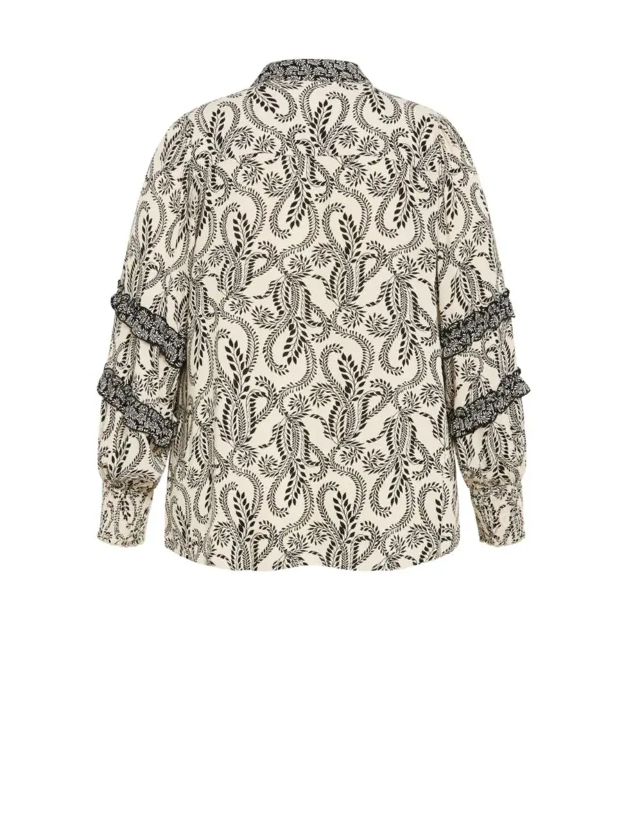 Блузка с воротником и длинным рукавом Dreamweaver Shirt CITY CHIC — изображение 5 из 5, печатный/многоцветный