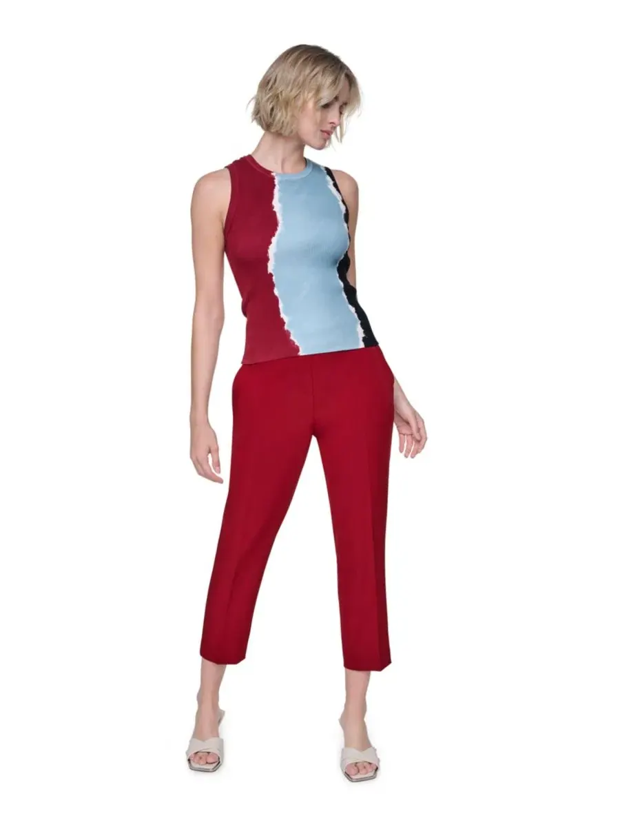Топ без рукавов с принтом Women's Printed Sleeveless Top DKNY — изображение 2 из 5, красный/синий