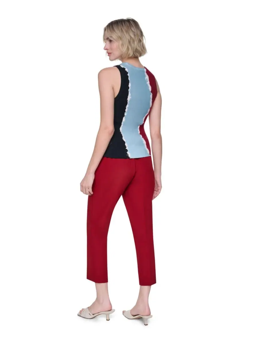Топ без рукавов с принтом Women's Printed Sleeveless Top DKNY — изображение 5 из 5, красный/синий