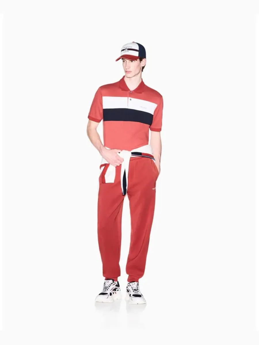 Поло из пике с цветными вставками A|X Armani Exchange — изображение 3 из 5, босса-нова