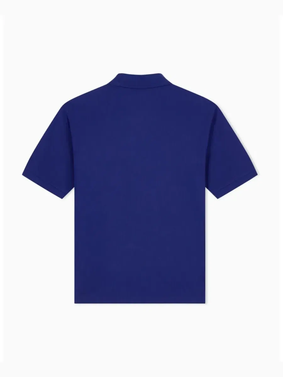 Поло из хлопка с контрастными вставками Blue Depths A|X Armani Exchange — изображение 2 из 7, синий