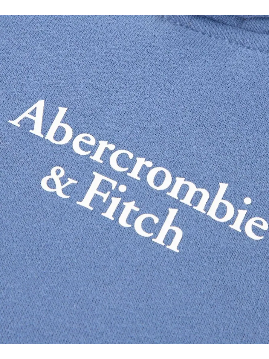 Детская толстовка с капюшоном в стиле пэчворк для мальчиков 2T-5T Abercrombie Kids — изображение 3 из 4, синий