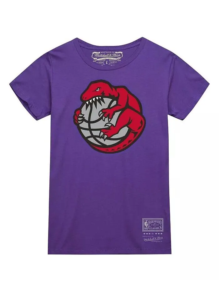 Мужская и женская фиолетовая футболка Toronto Raptors Hardwood Classics MVP Throwback Logo Mitchell — изображение 2 из 3