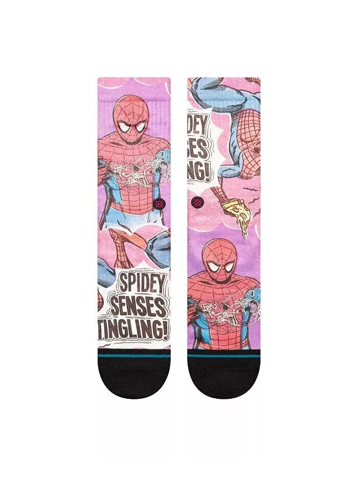 Мужские и женские носки Spider-Man Fresh Tek Crew Stance — изображение 2 из 2, фиолетовый