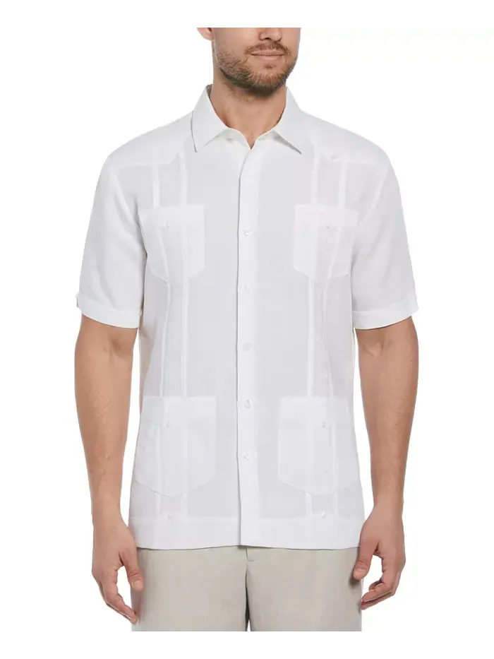 Короткий рукав, вышитая рубашка Guayabera Cubavera