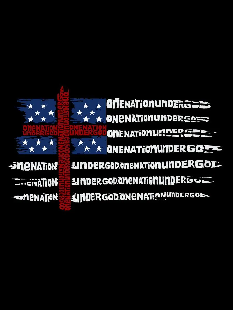 Мужская футболка One Nation Under God с изображением американского флага и креста, выполненная из — изображение 4 из 4