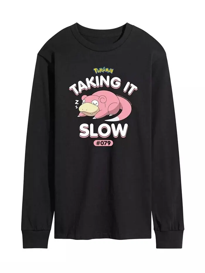 Футболка мужская с длинным рукавом Pokemon Taking It Slow AIRWAVES — изображение 1 из 2, черный