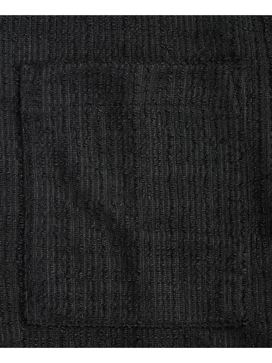 Мужская рубашка свободного кроя из букле с коротким рукавом Mode Of One — изображение 5 из 5, глубокий черный