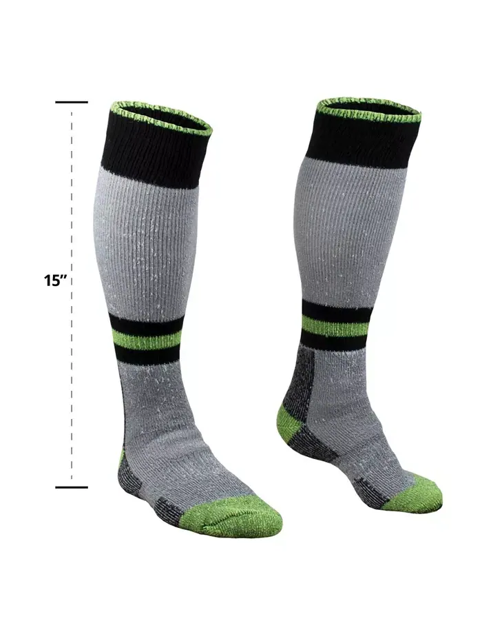 Мужские носки Super Sock - высокие до колена, влагоотводящие, для холодной погоды RefrigiWear — изображение 2 из 2, серый