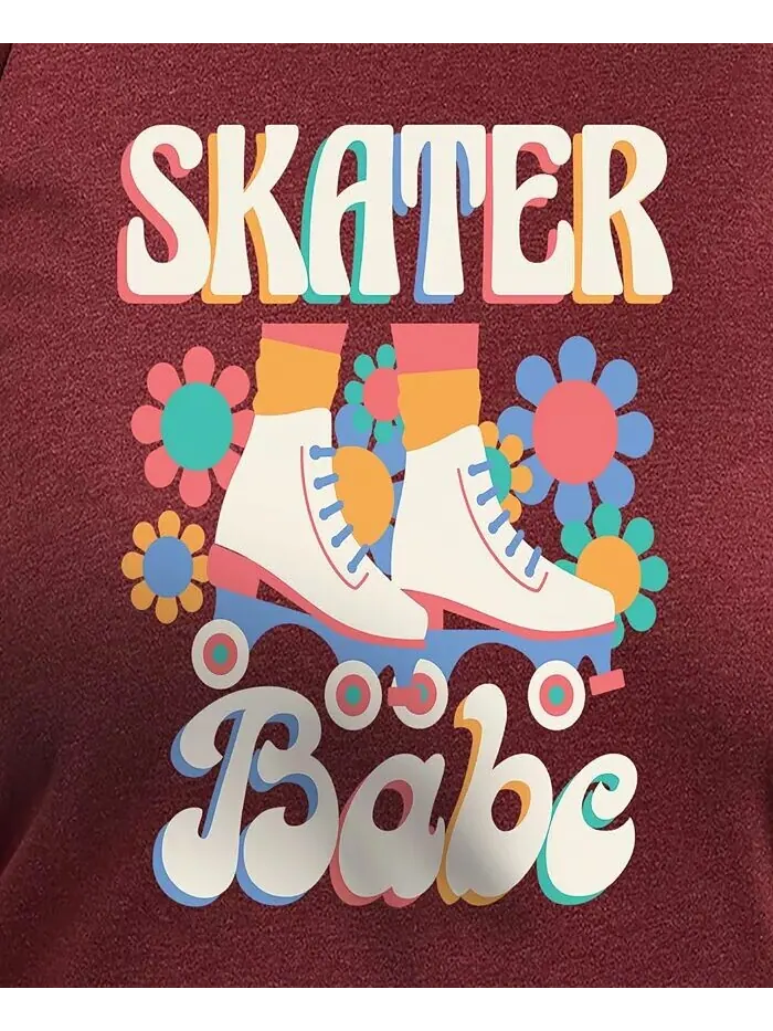 Топ с круглым вырезом большого размера Skater Babe Graphic Hybrid Apparel — изображение 3 из 3, красный