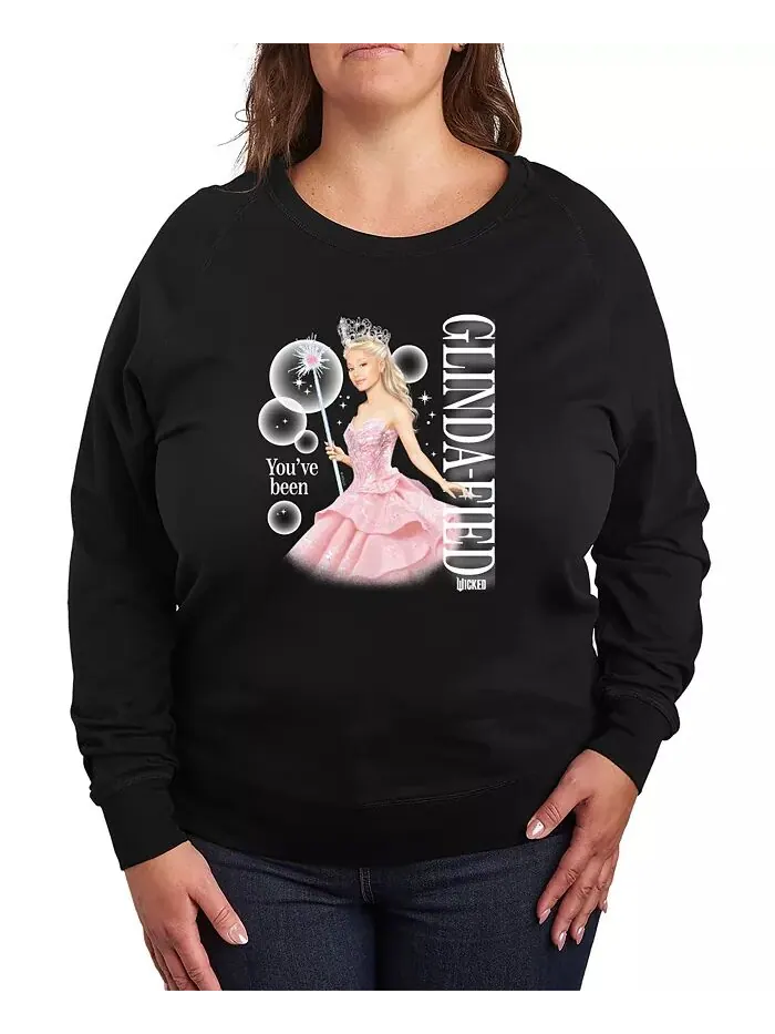 Футболка-пуловер с принтом Wicked Glinda Plus Size Hybrid Apparel — изображение 1 из 3, черный