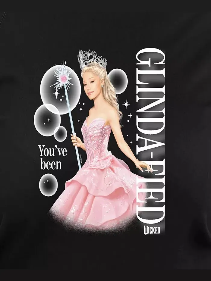 Футболка-пуловер с принтом Wicked Glinda Plus Size Hybrid Apparel — изображение 3 из 3, черный