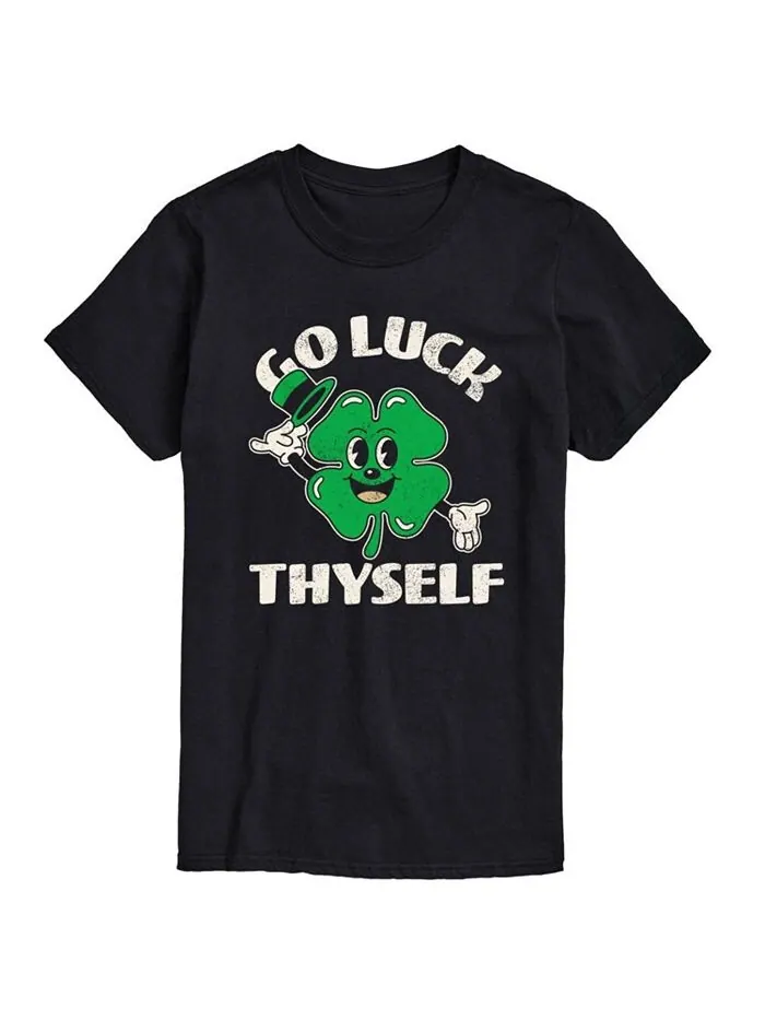 Мужская футболка с рисунком Go Luck Thyself AIRWAVES — изображение 1 из 2, черный