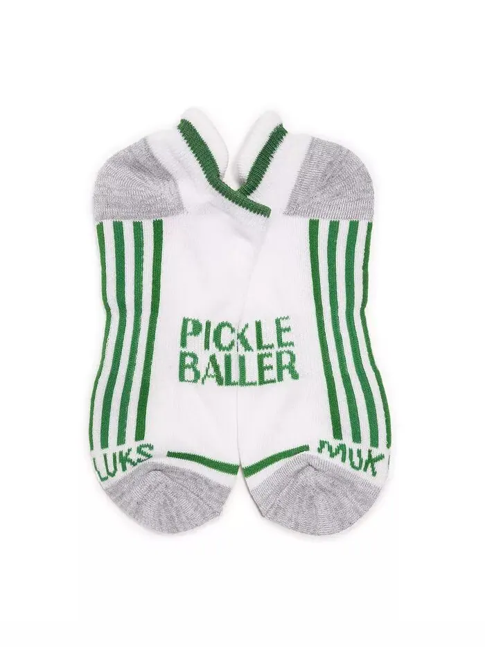 Мужские носки Pickleball, 6 пар, черный/зеленый, один размер MUK LUKS — изображение 4 из 8