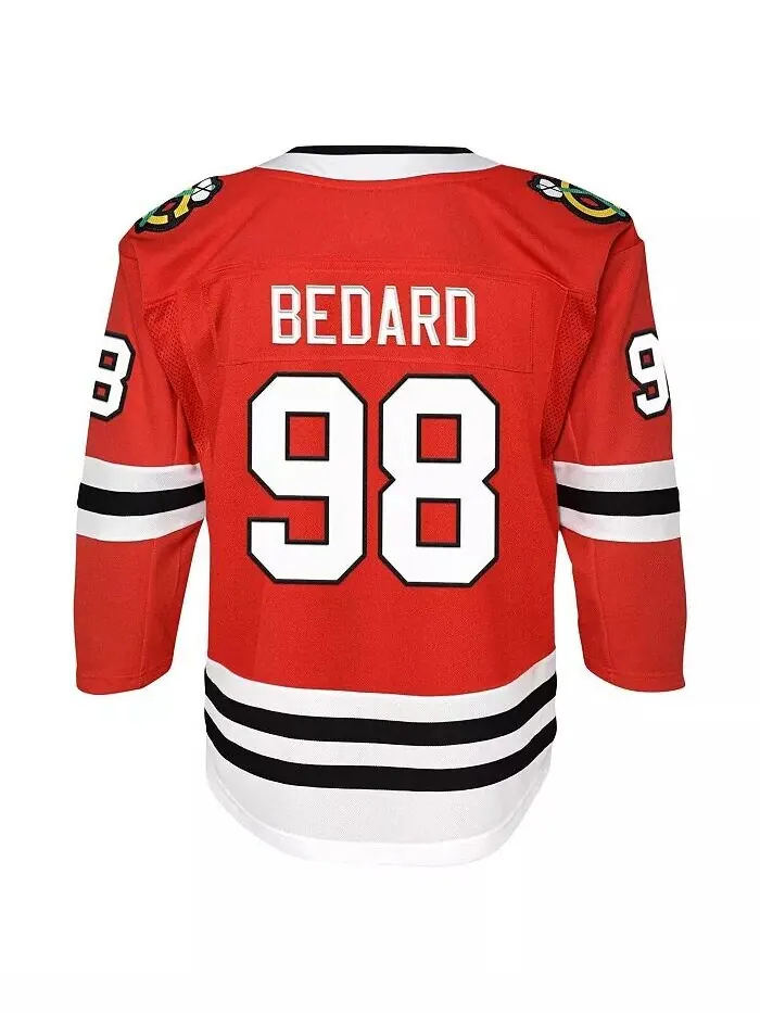 Джерси Big Boys Connor Bedard Red Chicago Blackhawks Home Premier Player Outerstuff — изображение 2 из 3, красный