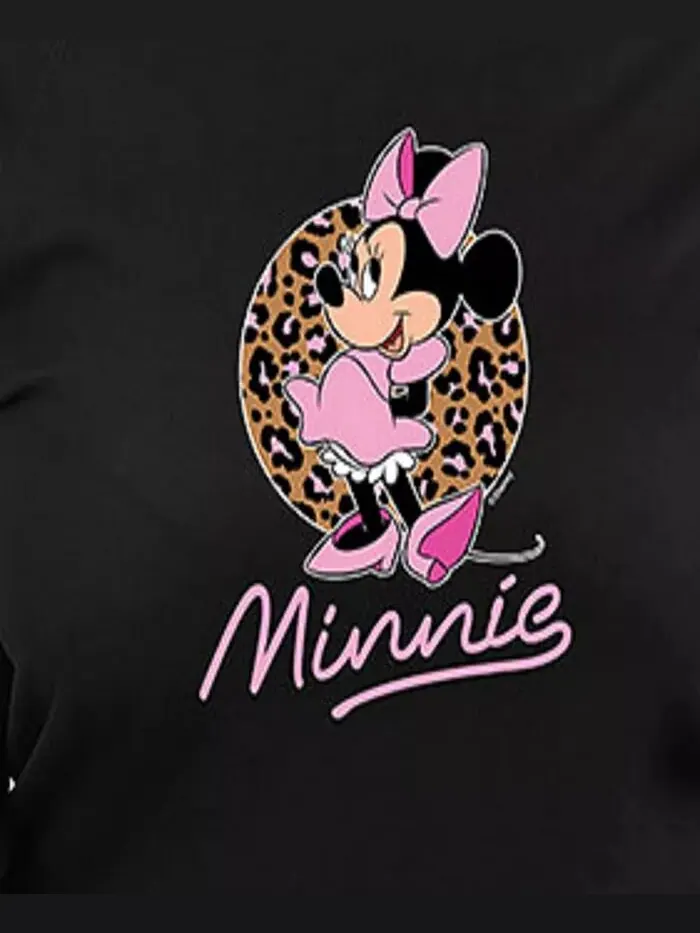 Футболка-пуловер с принтом Минни Маус от Disney размера плюс Hybrid Apparel — изображение 3 из 3, черный