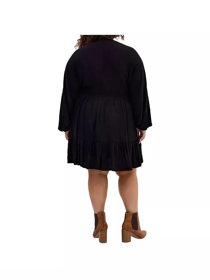 Мини-платье Devine Plus Size CITY CHIC — изображение 5 из 5, черный