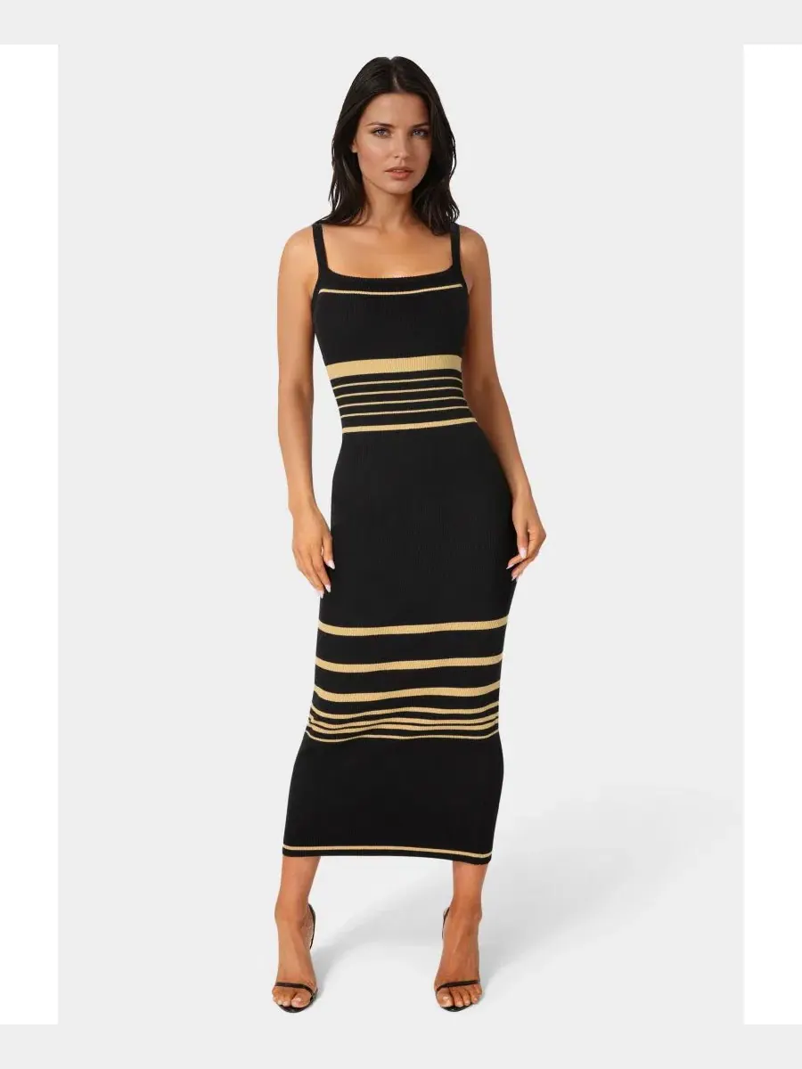 Платье-свитер облегающее макси Bebe Illusion Sweater Bodycon Maxi Dress