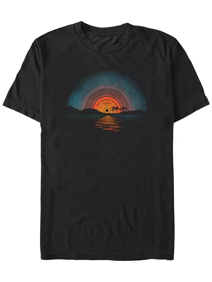 Мужская футболка с коротким рукавом Sound of Summer Design By Humans — черный