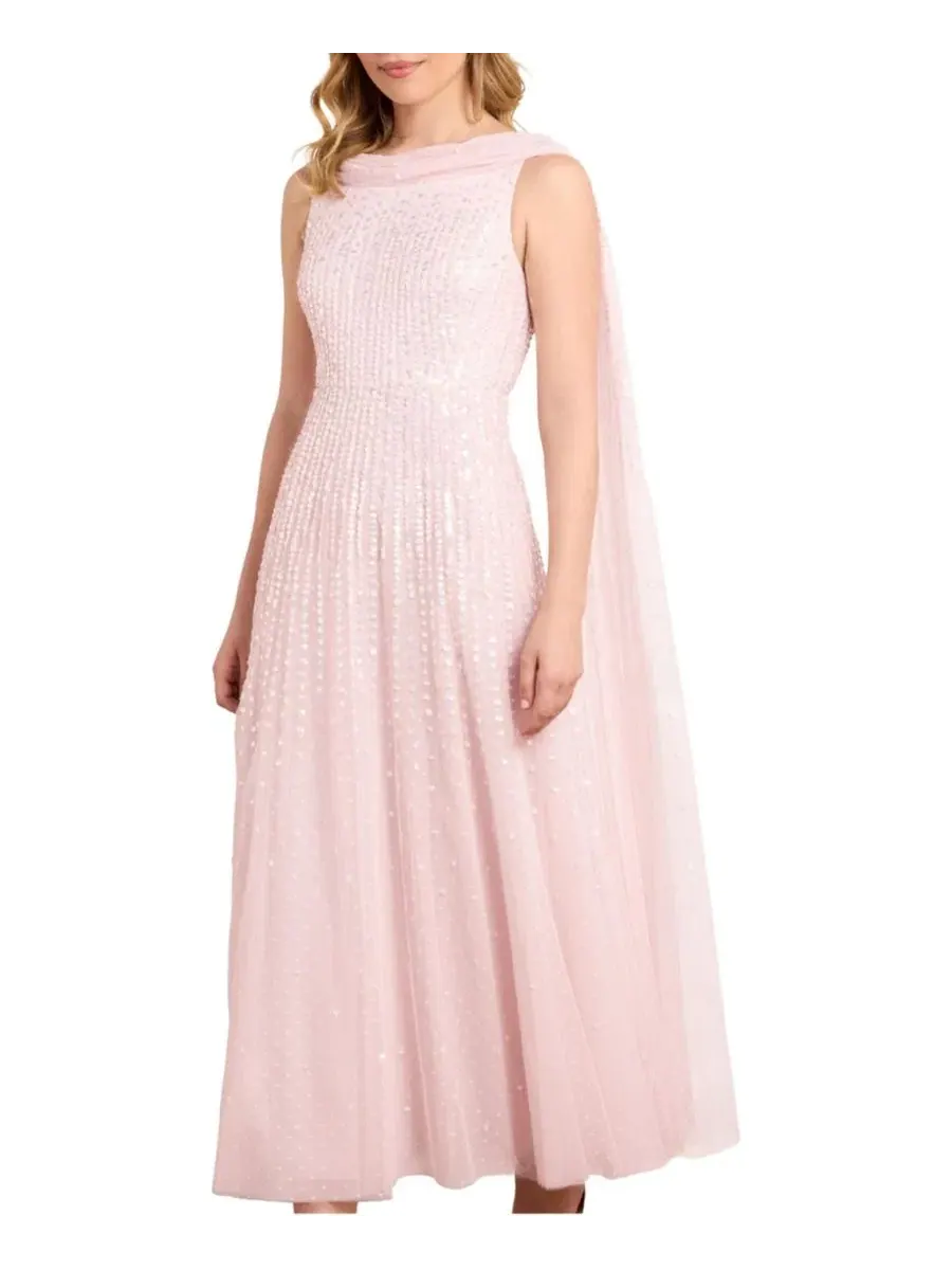 Платье-макси с пайетками Moonlight Sequin Ankle Gown Needle & Thread — изображение 1 из 4, раковина