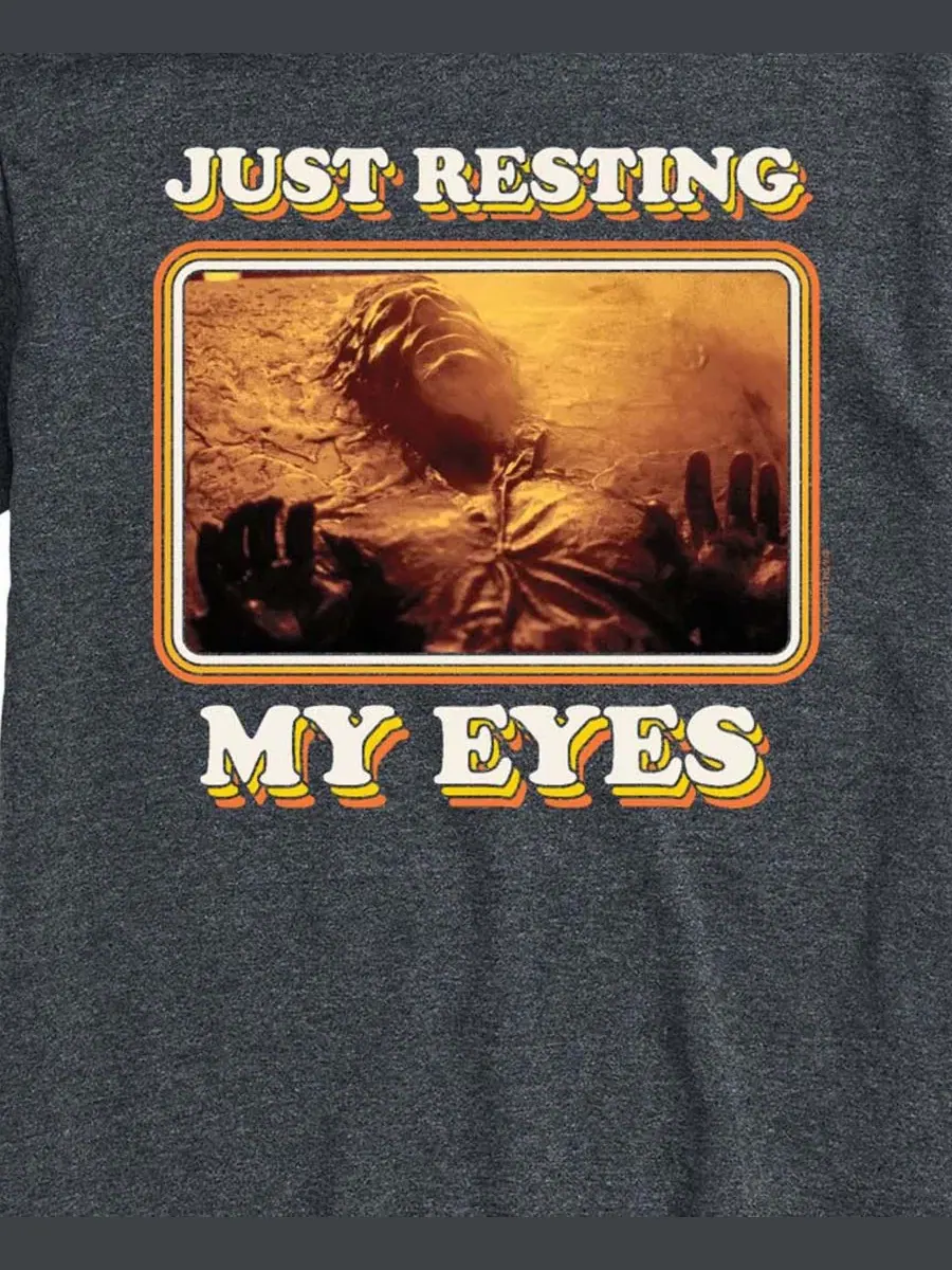 Футболка с графическим принтом Men's Resting My Eyes AIRWAVES — изображение 3 из 3, темно-серый