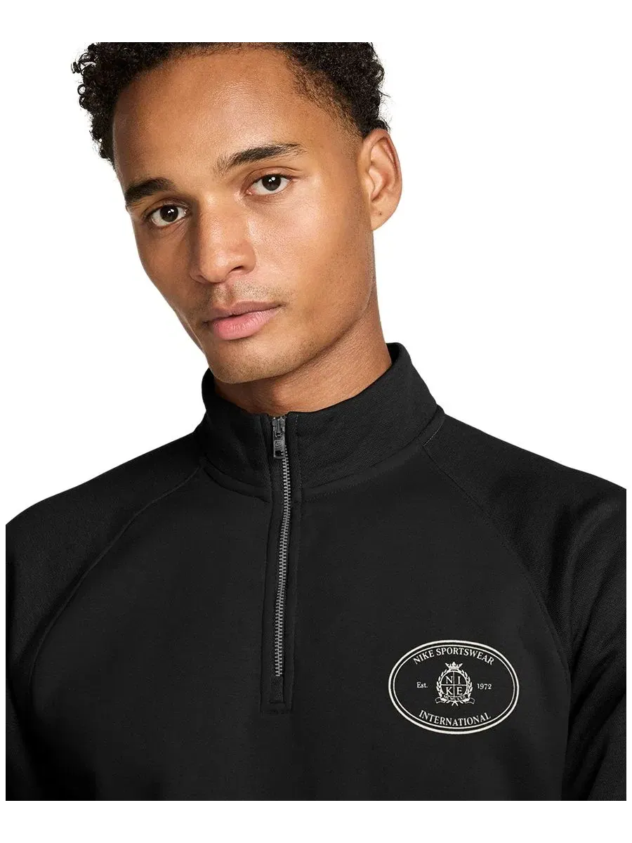 Свитшот с полумолнией Nike Sportswear Club — изображение 2 из 3, черный