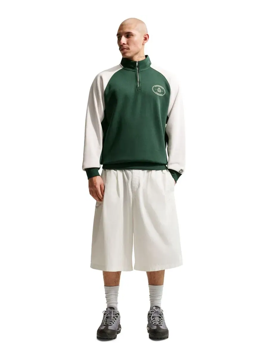 Мужской топ-полузастежка из флиса Nike Sportswear Club, Fir/Phantom — изображение 1 из 10