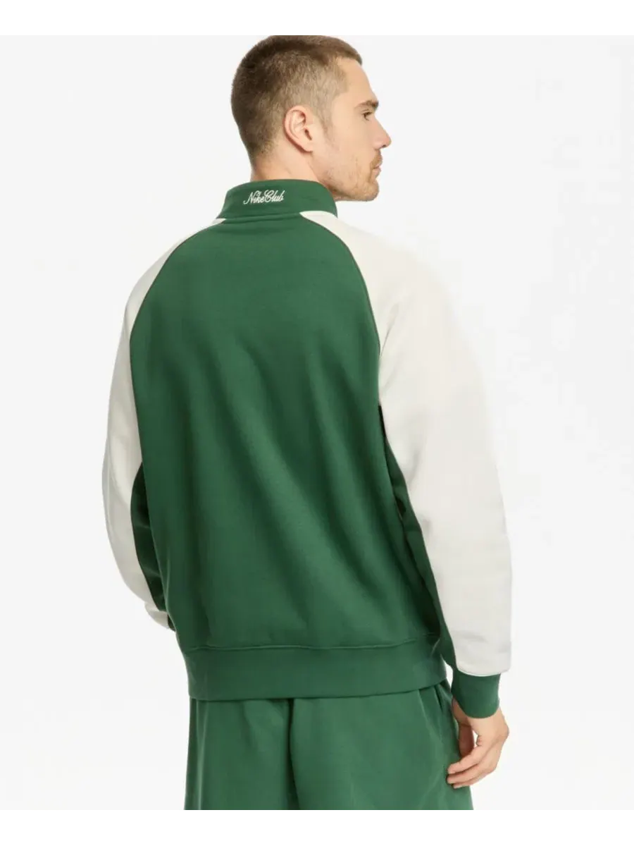 Мужской топ-полузастежка из флиса Nike Sportswear Club, Fir/Phantom — изображение 5 из 10