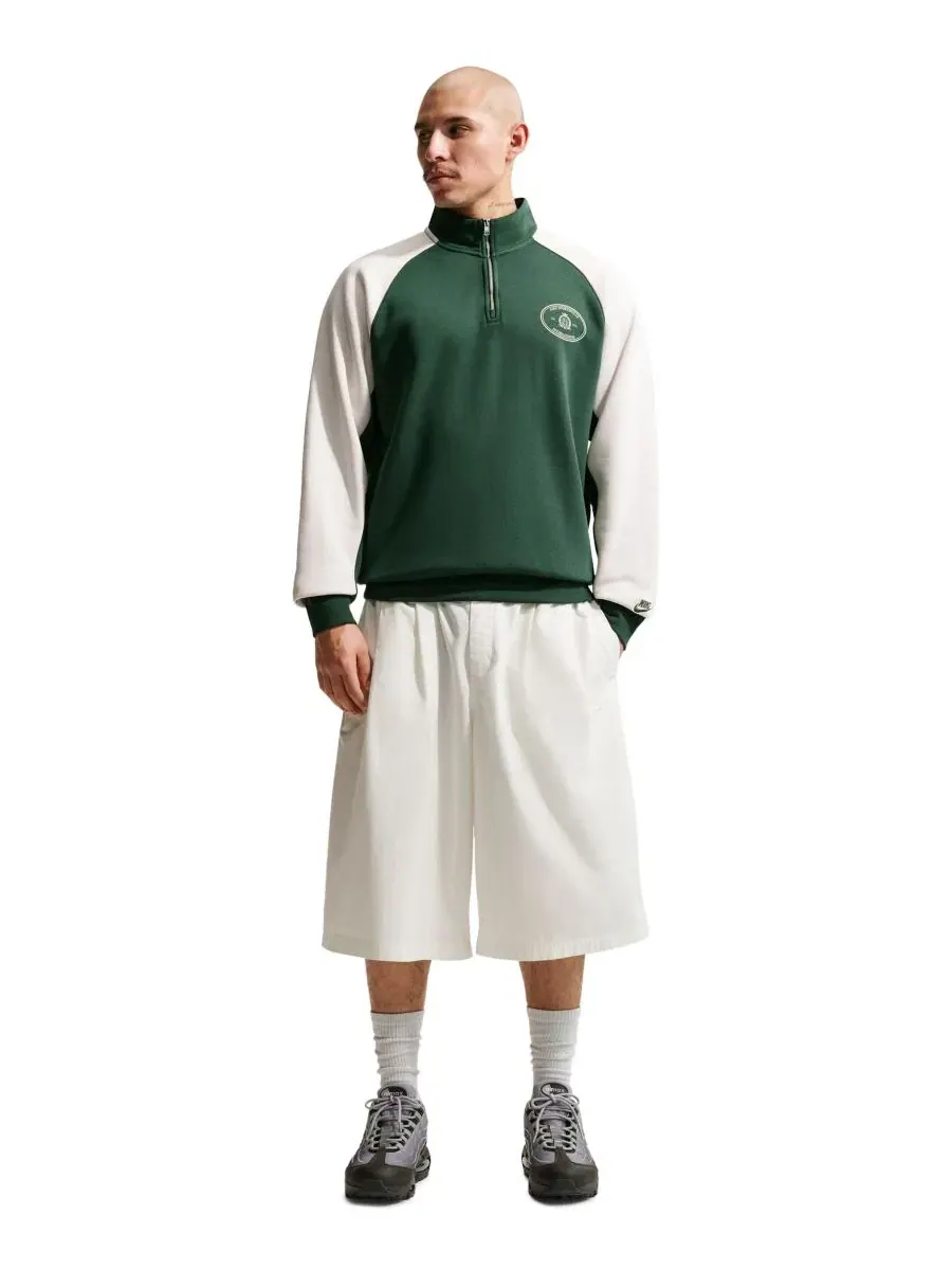 Мужской топ-полузастежка из флиса Nike Sportswear Club, Fir/Phantom — изображение 9 из 10