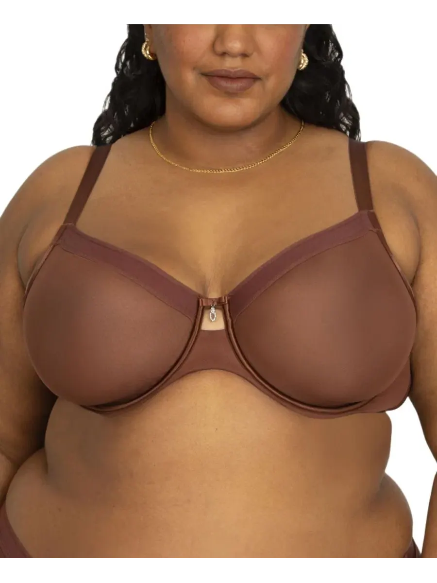 Бюстгальтер с чашками из сетки, без подкладки, на косточках, модель Sheer Mesh Full Coverage Curvy