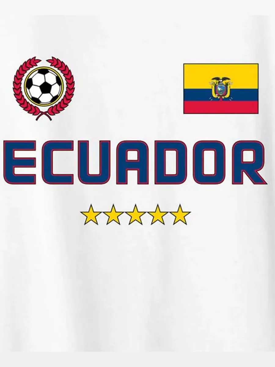 Футболка с принтом Ecuador Plus Size White Hybrid Apparel — изображение 3 из 3, белый