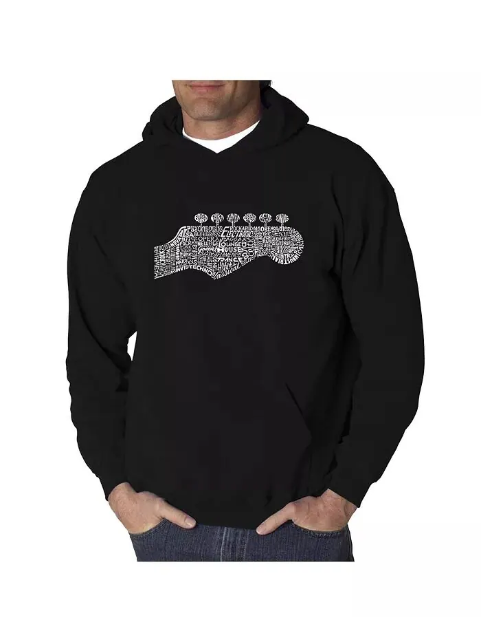 Мужская толстовка с капюшоном Word Art - Guitar Head LA Pop Art — изображение 1 из 3, черный