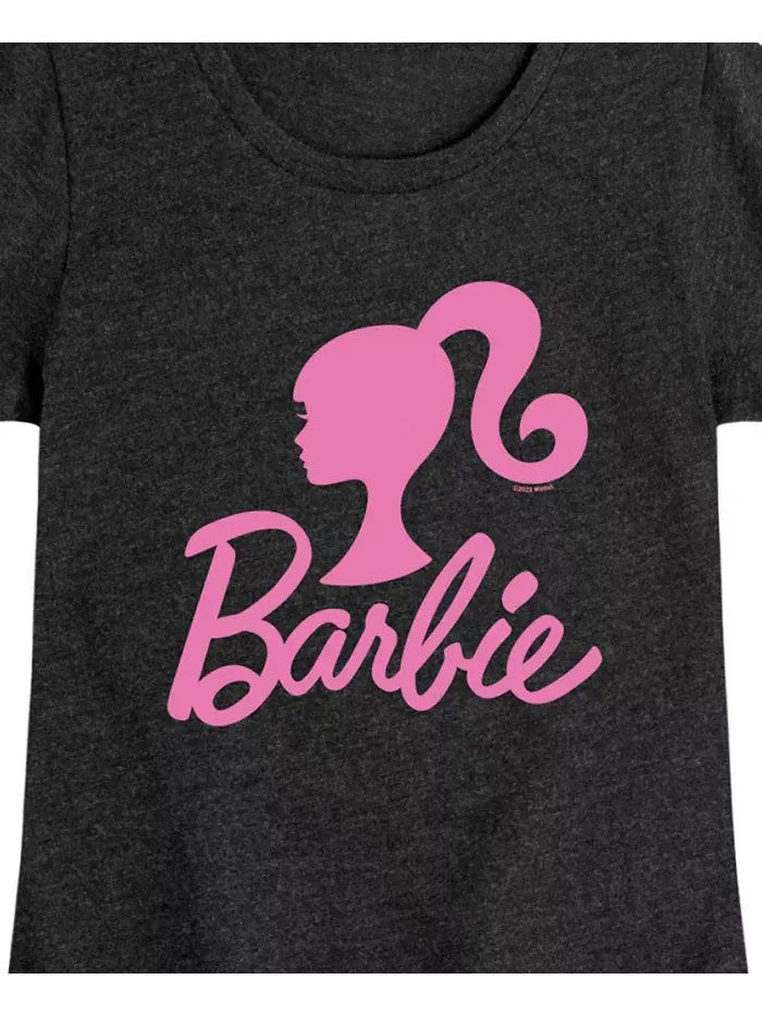 Футболка с коротким рукавом и принтом Big Girls Logo Barbie — изображение 3 из 3, черный