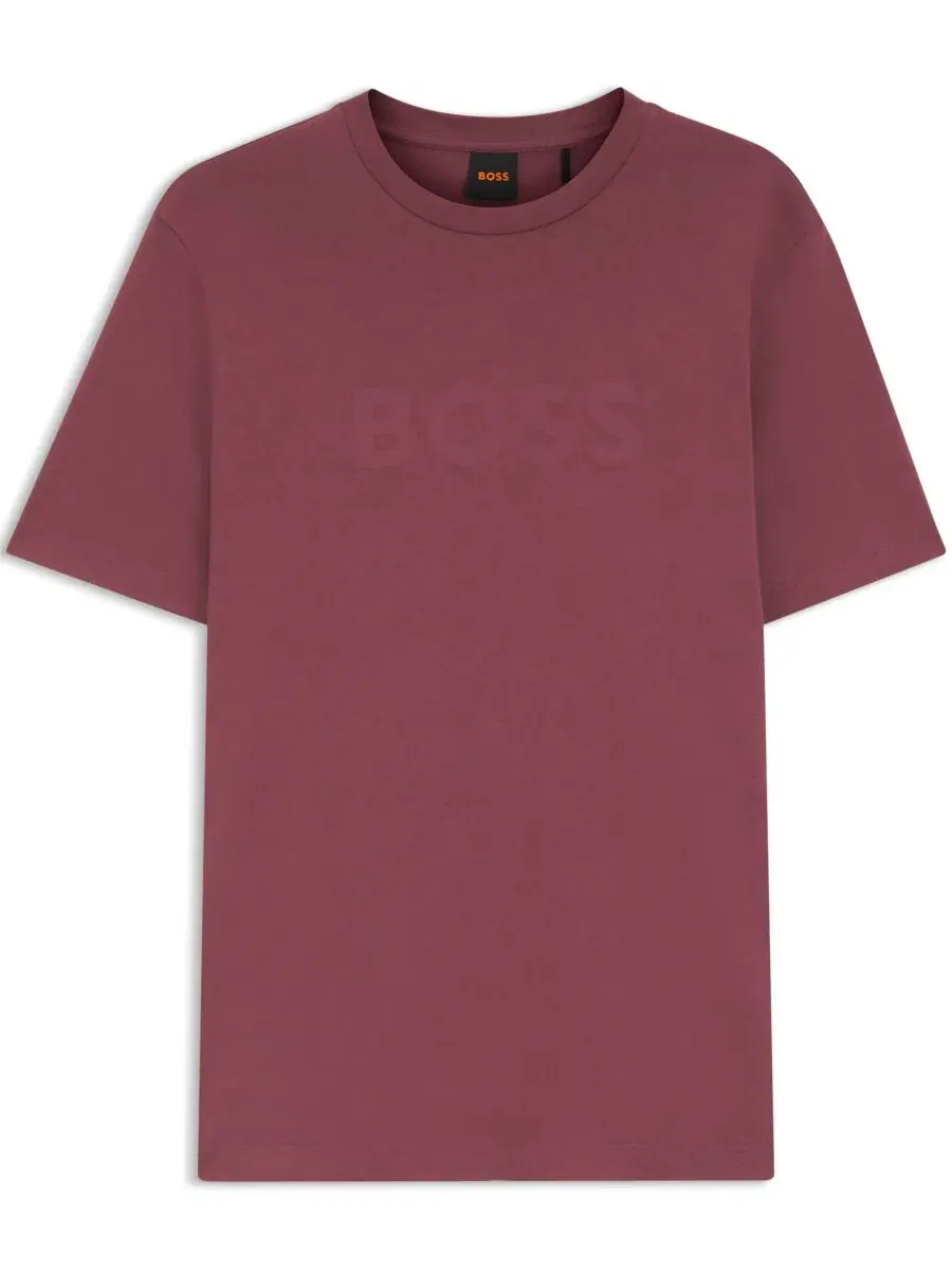 Футболка мужская с логотипом, хлопковая Hugo Boss — изображение 2 из 5, красный