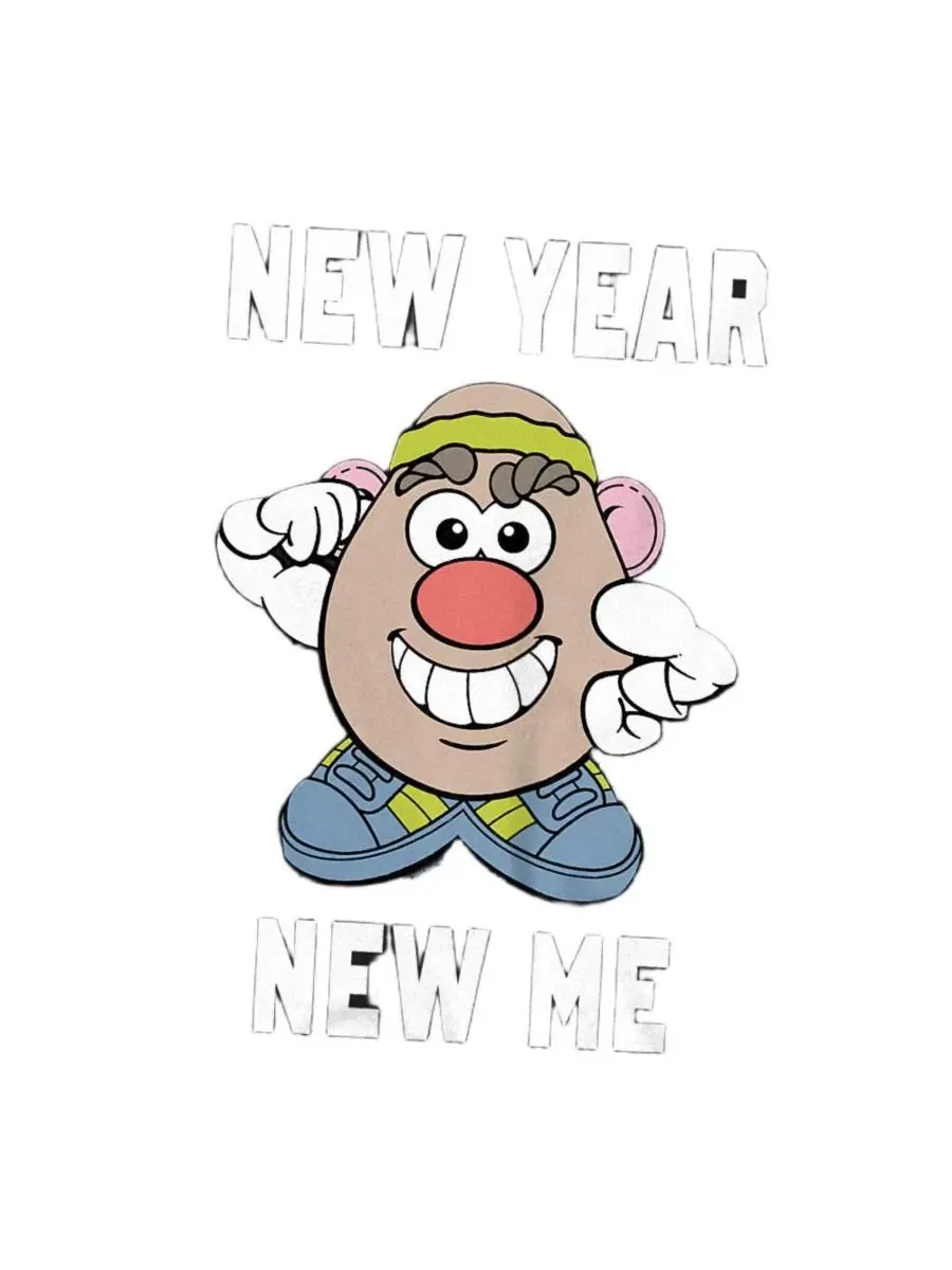 Футболка с принтом New Year New Me Hasbro+ — изображение 3 из 3, черный