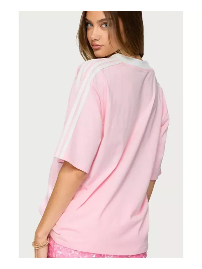Женская футболка San Diego oversize Edikted — изображение 2 из 5, розовый
