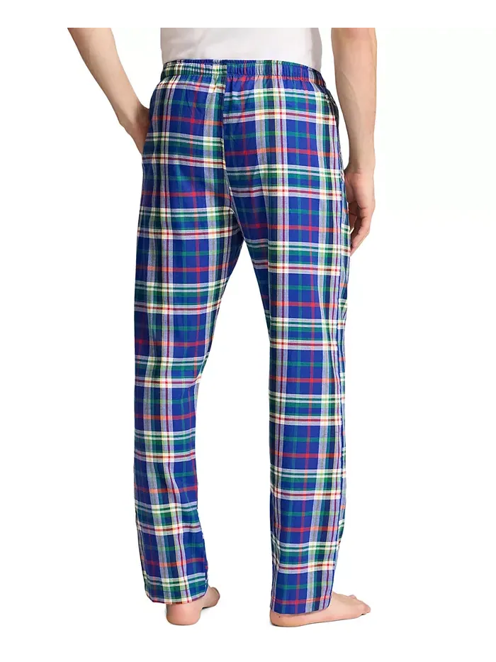 Мужские пижамные брюки из фланели в клетку Polo Ralph Lauren — изображение 2 из 4, красный