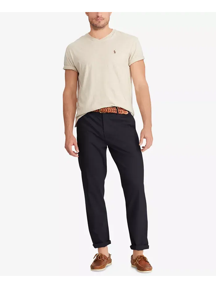 Мужская футболка с V-образным вырезом Big & Tall Classic Fit Polo Ralph Lauren — изображение 7 из 8, серый