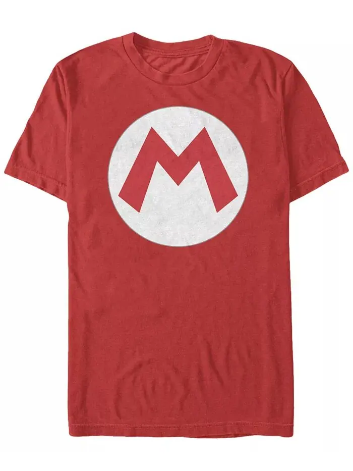 Футболка с коротким рукавом мужская Nintendo Super Mario Big M Logo Costume Fifth Sun — изображение 1 из 1, красный