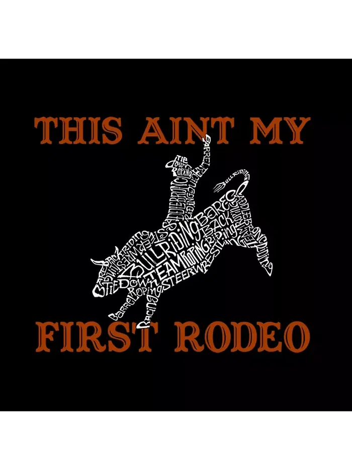 Мужской свитшот с принтом Word Art "This Aint My First Rodeo" LA Pop Art — изображение 2 из 2, серый