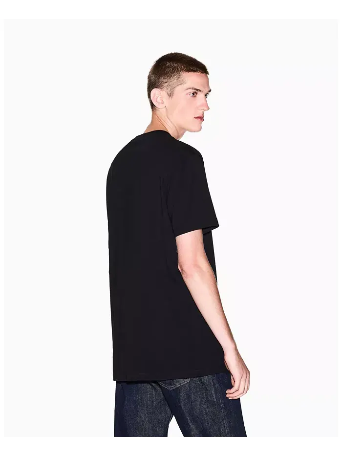 Мужская футболка с тональным принтом в виде сетки A|X Armani Exchange — изображение 2 из 5, черный
