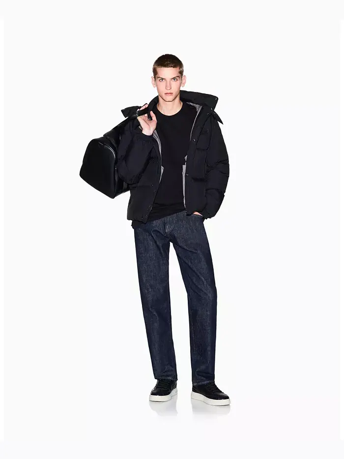 Мужская футболка с тональным принтом в виде сетки A|X Armani Exchange — изображение 3 из 5, черный