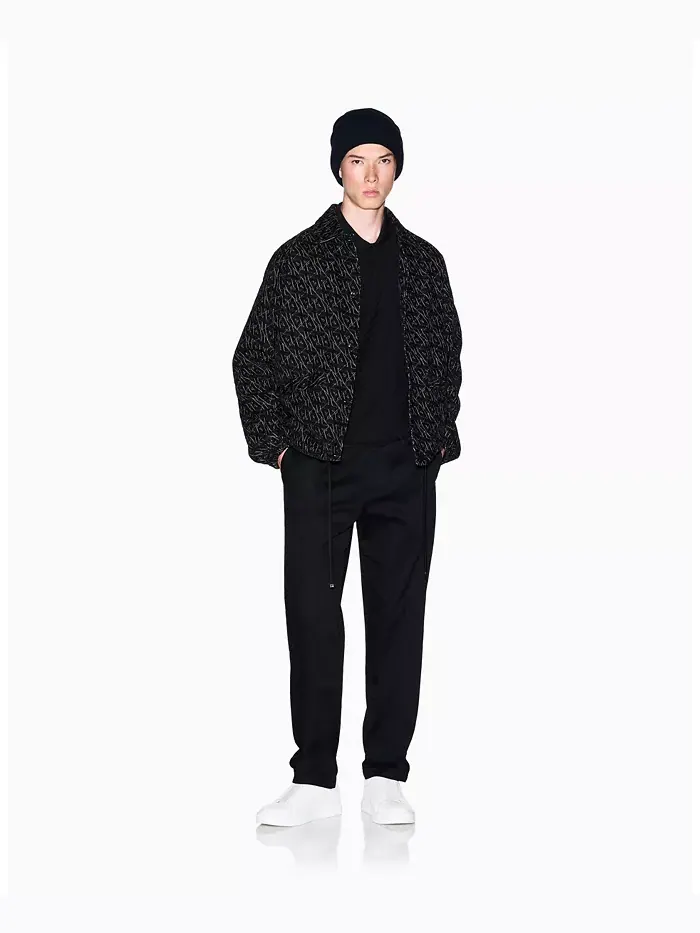 Мужская поло из мерсеризованного хлопка с жаккардовым логотипом A|X Armani Exchange — изображение 3 из 5, черный